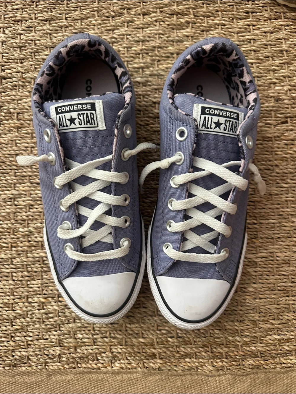 Converse All Star Low Top Sneakers - Lavender with White Accents